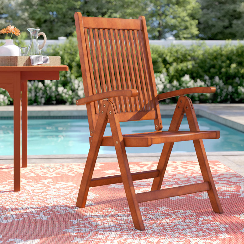 Beachcrest Home Chaise de patio pliante delcastillo et Commentaires